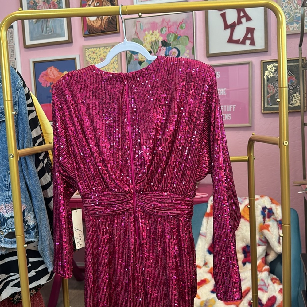 Eliza J Pink Sequin Dress - Picture 7 of 8